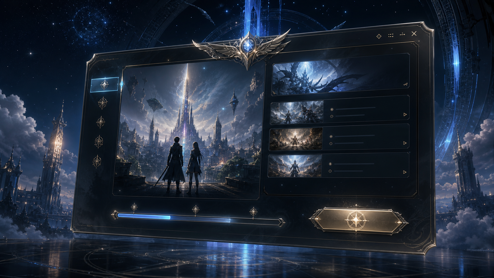 Aion Art Online launcher interface preview